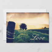 Invitation Faire part de réception de mariage avec poteau de  (Dos)