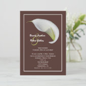 Invitation Faire part de réception de mariage Chocolat marron (Debout devant)
