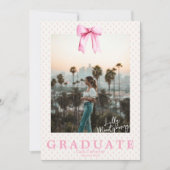 Invitation Faire part de remise de diplôme photo Coquette Cot (Devant)