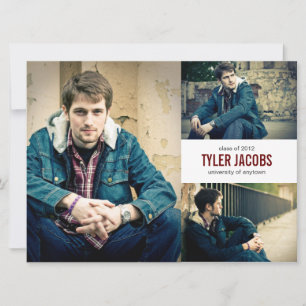 Invitation Faire part de remise de diplôme photo Grunge XL