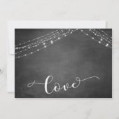 Invitation Faire part de report de mariage Chalkboard Lights (Dos)