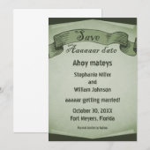 Invitation Faire part de sauvegarde de date de parchemin de p (Devant / Derrière)