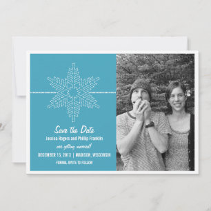 Invitation Faire part de sauvegarde de flocon de neige doux, 