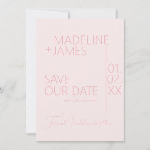 Invitation Faire part de sauvegarder les dates Minimaliste Ro