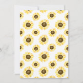 Invitation Faire part de save the date avec tournesols sur po (Dos)