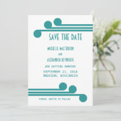 Invitation Faire part de Save the Date Chic Deco Simple Sarce (Debout devant)