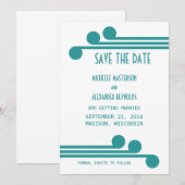 Invitation Faire part de Save the Date Chic Deco Simple Sarce (Devant / Derrière)