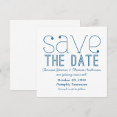 Invitation Faire part de typographie tendance pour Save the D (Devant / Derrière)