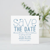 Invitation Faire part de typographie tendance pour Save the D (Debout devant)