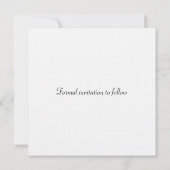 Invitation Faire part floral bleu de sauvegarde (Dos)