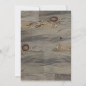 Invitation Faire part industriel gris marron bois rustique (Dos)