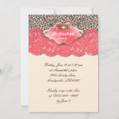 Invitation Faire-part Leopard Crown Coral (Dos)