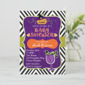 Invitation Faire part moderne et mignon de BABBOUR Halloween (Debout devant)