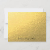 Invitation Faire part or à conserver en feuille d'or (Dos)