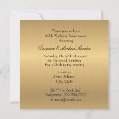 Invitation Faire-parts de bagues de croix d'anniversaire reli (Dos)