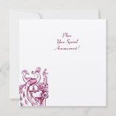 Invitation Faire-parts de mariage Rose Blanc Monogramme PERRO (Dos)