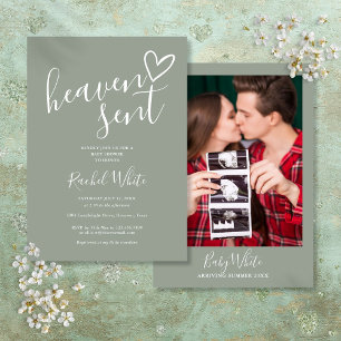 Invitation Faire Parvenir une Baby Shower Photo de Bébé au Th