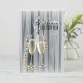 Invitation Faire sauter le champagne (Debout devant)