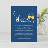 Invitation Faire sauter le champagne pour l'invitation d'anni (Debout devant)