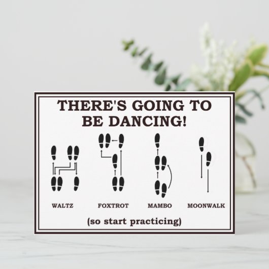 Invitation Faire savoir la date de mariage par la danse (Debout devant)