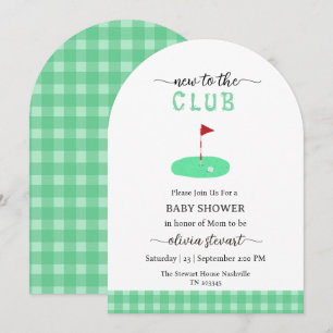 Invitation Faire ses débuts au club Baby Shower de golf