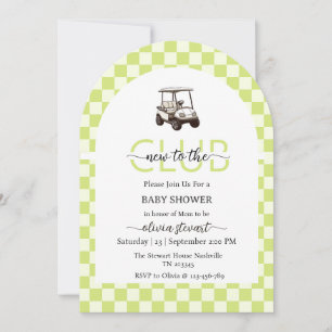 Invitation Faire ses débuts au club Baby Shower de golf