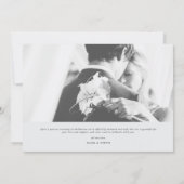 Invitation Faire Simple Annonce de Fuite Amoureuse (Dos)