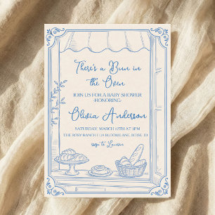 Invitation Faire son petit pain au four Shower Bébé Dessin à