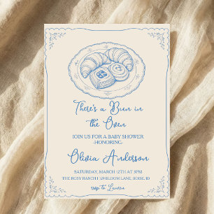 Invitation Faire son petit pain au four Shower Bébé Dessin à