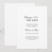 Invitation Faire suivre l'annonce de report de mariage (Devant / Derrière)