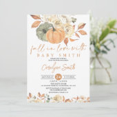 Invitation Faire tomber en amour automne citrouille invitatio (Debout devant)