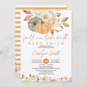 Invitation Faire tomber en amour automne citrouille invitatio (Devant / Derrière)