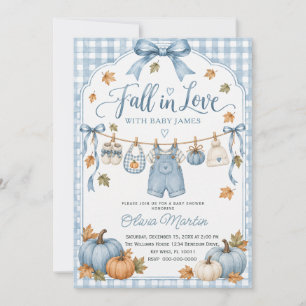 Invitation Faire tomber en amour Citrouille Bleue Linge de Bé