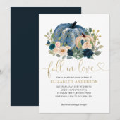 Invitation Faire tomber en amour Citrouille Florale Fête de M (Devant / Derrière)