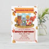 Invitation Faire tomber pour s'amuser, Anniversaire d'animal (Debout devant)