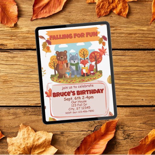 Invitation Faire tomber pour s'amuser, Anniversaire d'animal