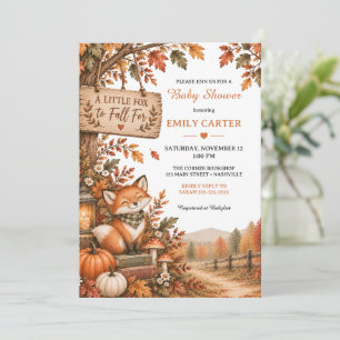 Invitation Faire tomber un petit renard pour l'invitation de 