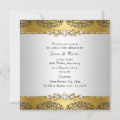 Invitation Faire tourbillon floral 50 ans d'anniversaire de m (Dos)