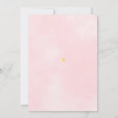 Invitation Faire Twinkle Little Star Baby Shower Fille Rose (Dos)