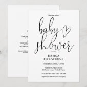 Invitation Faire un script mignon et neutre pour une baby sho (Devant / Derrière)