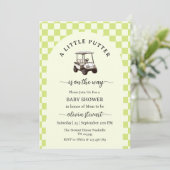 Invitation Faire un script un metteur de golf Baby Shower (Debout devant)