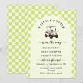 Invitation Faire un script un metteur de golf Baby Shower (Devant / Derrière)