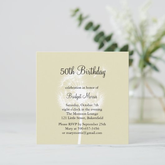 Invitation Faire un voeu (Debout devant)