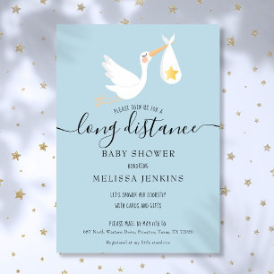 Invitation Faire une douche à distance par colis Stork Star