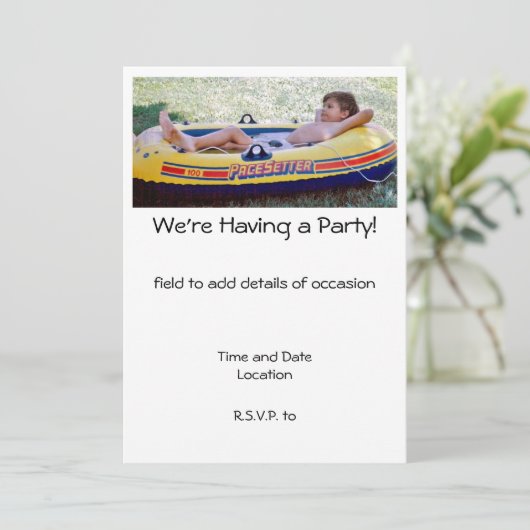 Invitation Faire une fête (Debout devant)