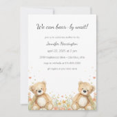 Invitation Faire une fête de bébé à l'arrivée de l'ourson Inv (Devant)