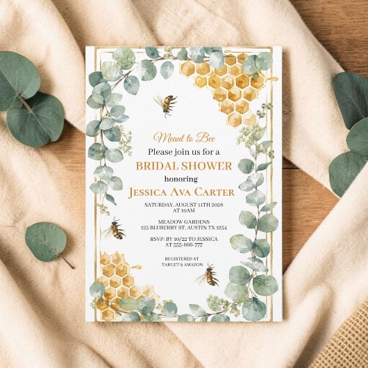Invitation Faire une ruche Eucalyptus verdure douche de maria
