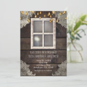 Invitation Faireparts de fenêtres de grange de campagne rusti (Debout devant)