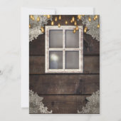 Invitation Faireparts de fenêtres de grange de campagne rusti (Dos)