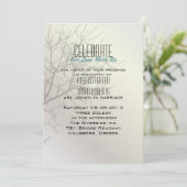 Invitation Faireparts de mariage Arbres Oiseaux d'amour Moder (Debout devant)